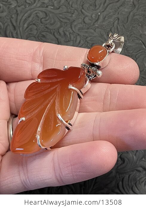 Ornate Carnelian Crystal Stone Jewelry Pendant - #7K4h9a3biUE-3