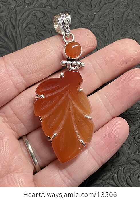 Ornate Carnelian Crystal Stone Jewelry Pendant - #7K4h9a3biUE-1