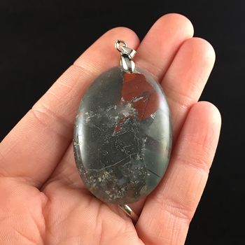 Oval African Bloodstone Jewelry Pendant #nG7nzk2FQ3g
