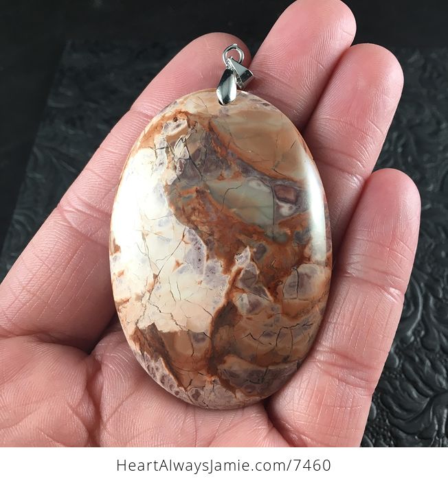 Oval African Forest Fire Jasper Stone Pendant Jewelry - #pRPudJoWxVs-1