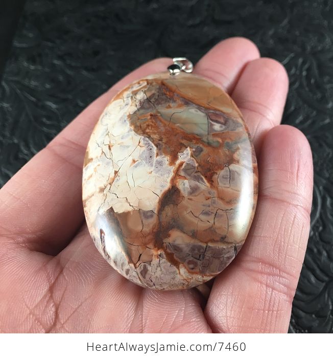 Oval African Forest Fire Jasper Stone Pendant Jewelry - #pRPudJoWxVs-2
