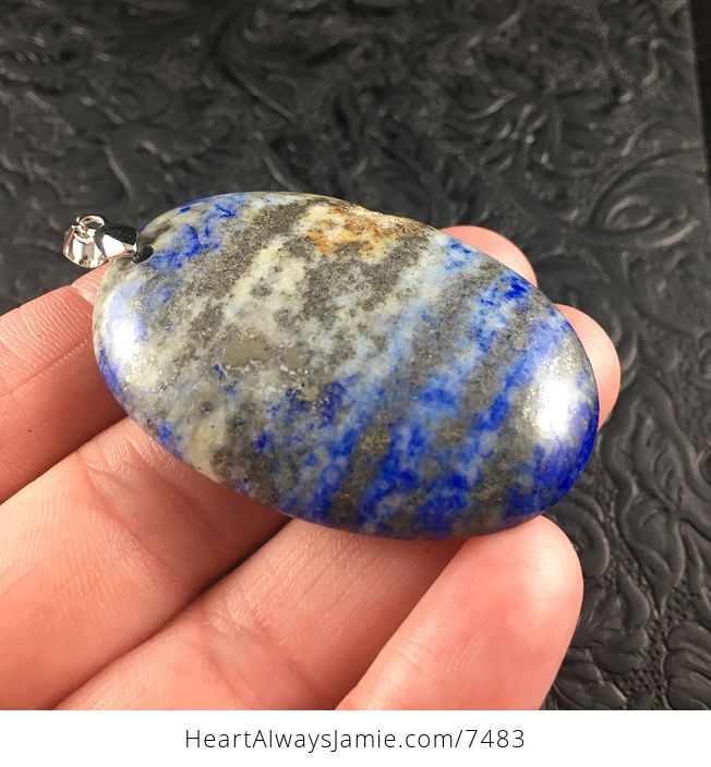 Oval Blue Lapis Lazuli Stone Jewelry Pendant - #xtxUfQL0QRI-4