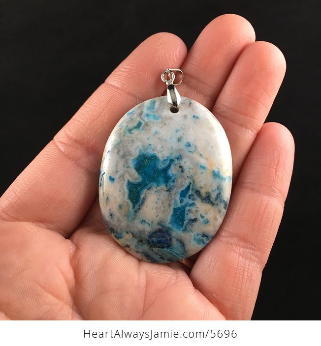 Oval Crazy Lace Agate Stone Jewelry Pendant - #kK37OwV3Ggg-1