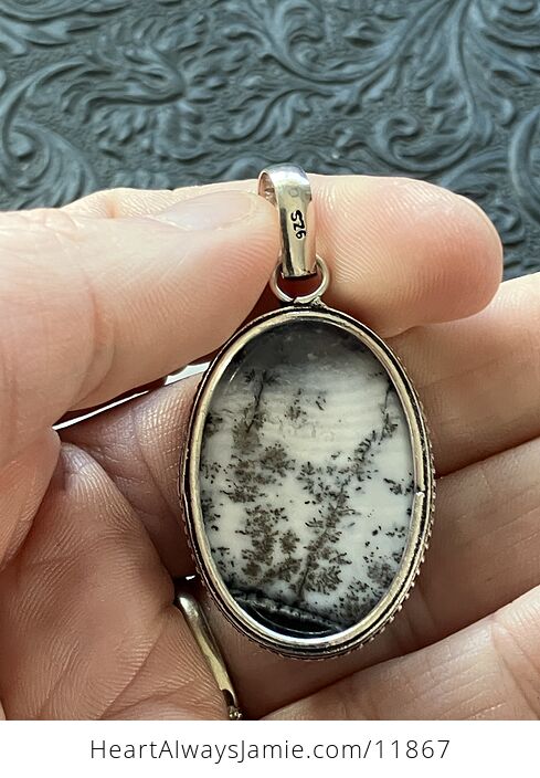 Oval Dendritic Opal Crystal Stone Jewelry Pendant - #FkjCrFStMuU-3