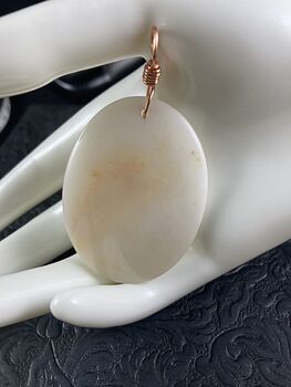 Oval Huanglong Jade Stone Pendant Necklace #1HHRSIWp6Iw