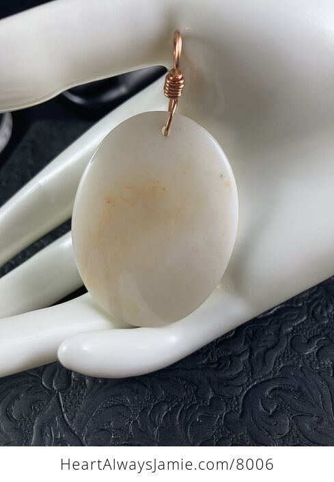 Oval Huanglong Jade Stone Pendant Necklace - #1HHRSIWp6Iw-1