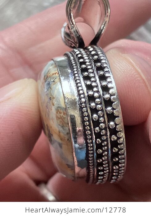 Oval Maligano Jasper Crystal Stone Jewelry Pendant - #koq0XEHTcJA-7