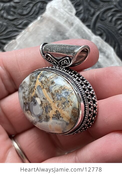 Oval Maligano Jasper Crystal Stone Jewelry Pendant - #koq0XEHTcJA-3