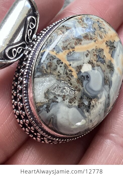 Oval Maligano Jasper Crystal Stone Jewelry Pendant - #koq0XEHTcJA-6