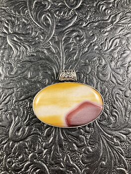 Oval Mookaite Crystal Stone Jewelry Pendant #rQ9TlI3aeEk