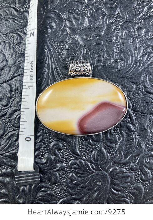 Oval Mookaite Crystal Stone Jewelry Pendant - #rQ9TlI3aeEk-3