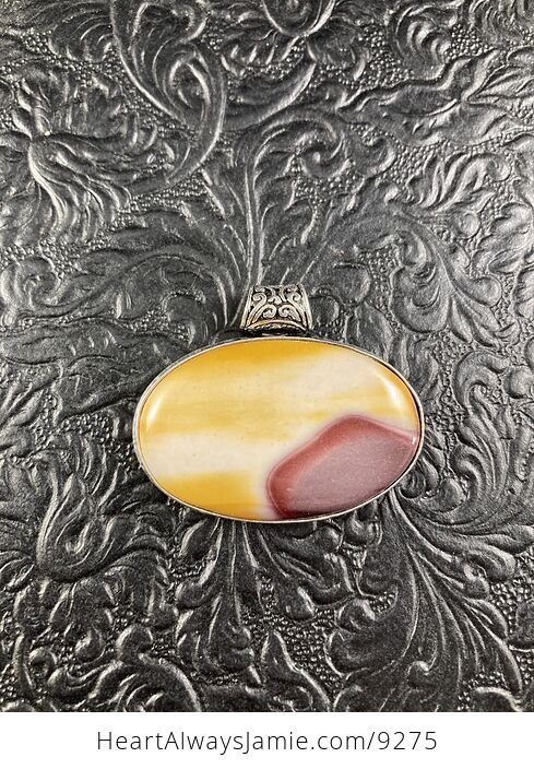 Oval Mookaite Crystal Stone Jewelry Pendant - #rQ9TlI3aeEk-1