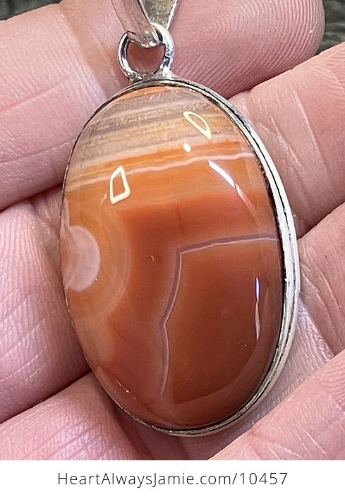 Oval Orange Sardonyx Crystal Stone Jewelry Pendant Charm - #jnOCTqFVqlY-4