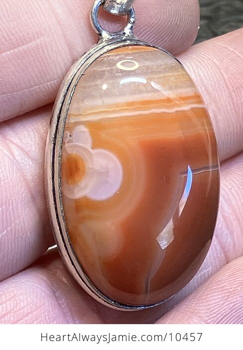 Oval Orange Sardonyx Crystal Stone Jewelry Pendant Charm - #jnOCTqFVqlY-3