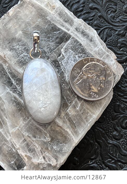 Oval Rainbow Moonstone Jewelry Crystal Pendant - #MKFf7VGmaR0-7