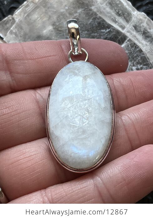 Oval Rainbow Moonstone Jewelry Crystal Pendant - #MKFf7VGmaR0-3