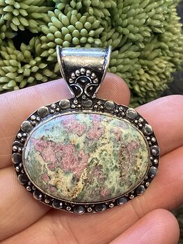 Oval Ruby in Zoisite Handcrafted Stone Jewelry Crystal Pendant #Ds1vGDNQk1s
