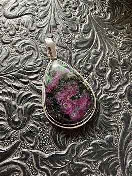 Oval Ruby in Zoisite Handcrafted Stone Jewelry Crystal Pendant #jNECAgvbAXY