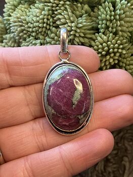 Oval Ruby in Zoisite Handcrafted Stone Jewelry Crystal Pendant #xLuRiD7lvF0