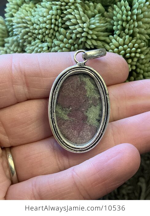 Oval Ruby in Zoisite Handcrafted Stone Jewelry Crystal Pendant - #xLuRiD7lvF0-4