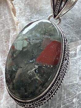 Oval Setonite African Bloodstone Jewelry Pendant Crystal Stone Jewelry #DQfRXxoDidE