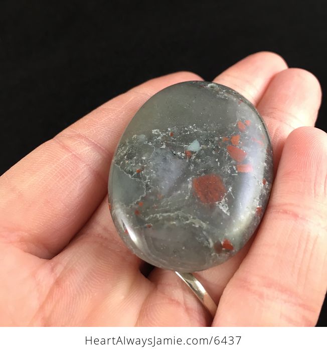 Oval Shaped African Bloodstone Jewelry Pendant - #G1LIMz2hwoQ-2