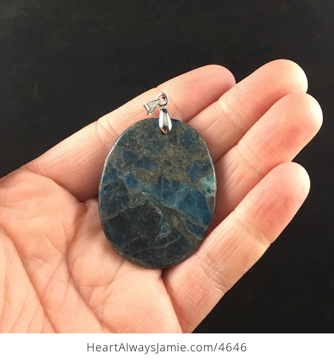 Oval Shaped Blue Kyanite Stone Jewelry Pendant - #T32pYB5ZLeg-2