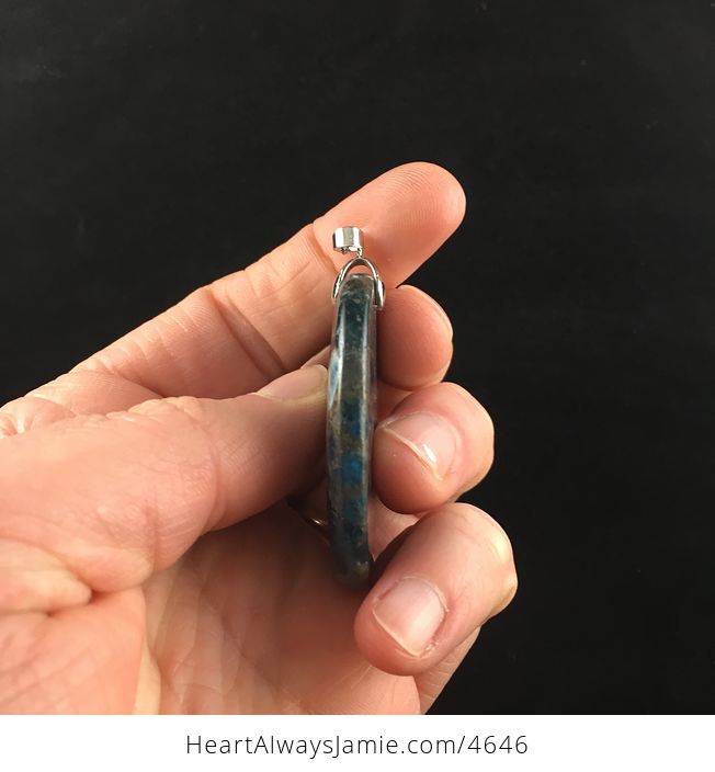 Oval Shaped Blue Kyanite Stone Jewelry Pendant - #T32pYB5ZLeg-3