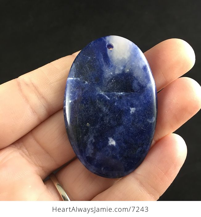 Oval Shaped Blue Sodalite Stone Jewelry Pendant - #DIqJvrxW5QI-5