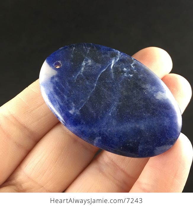 Oval Shaped Blue Sodalite Stone Jewelry Pendant - #DIqJvrxW5QI-4