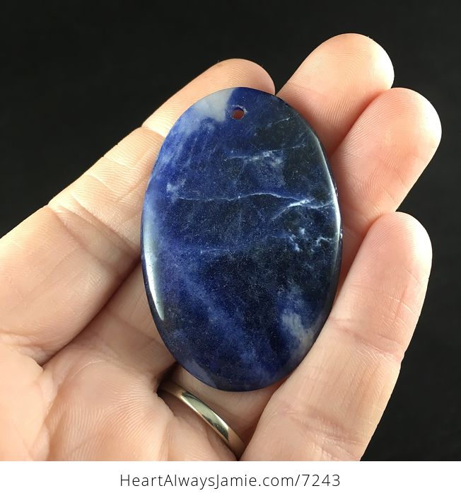Oval Shaped Blue Sodalite Stone Jewelry Pendant - #DIqJvrxW5QI-1