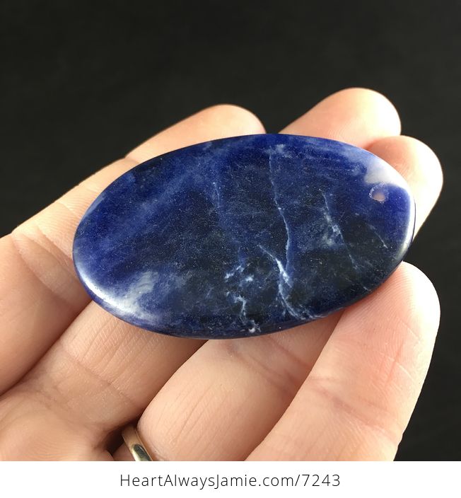 Oval Shaped Blue Sodalite Stone Jewelry Pendant - #DIqJvrxW5QI-3