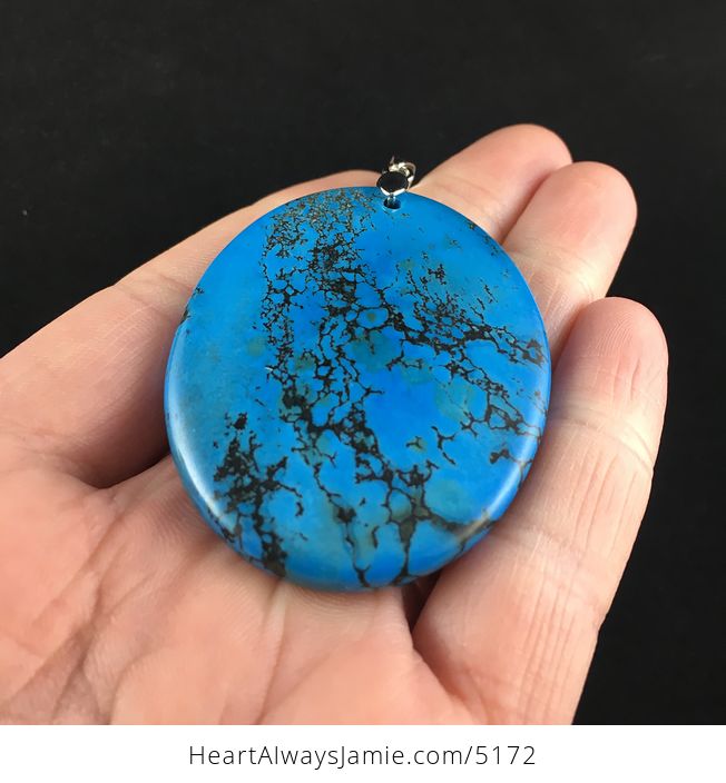 Oval Shaped Blue Turquoise Stone Jewelry Pendant - #BM0o18aiM3Q-2