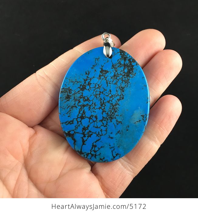 Oval Shaped Blue Turquoise Stone Jewelry Pendant - #BM0o18aiM3Q-5