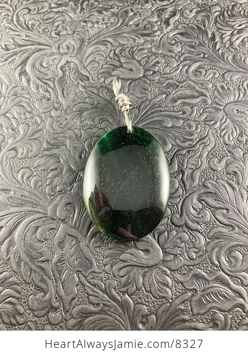 Oval Shaped Dark Green Tigers Eye Stone Jewelry Pendant - #wZy2Uf113Io-1