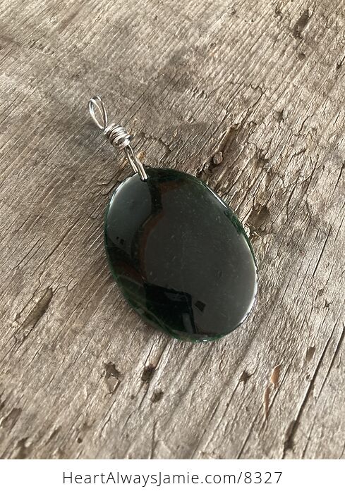 Oval Shaped Dark Green Tigers Eye Stone Jewelry Pendant - #wZy2Uf113Io-6