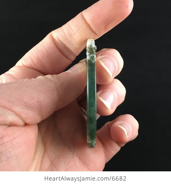 Oval Shaped Moss Agate Stone Jewelry Pendant - #TkqxIewZkW8-5