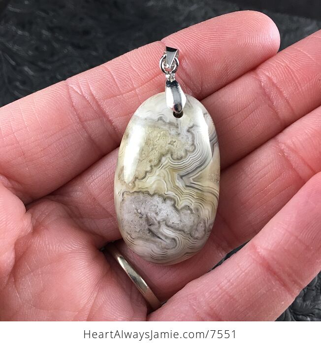 Oval Shaped Natural Crazy Lace Agate Stone Jewelry Pendant - #Q8KR5UK85eo-1