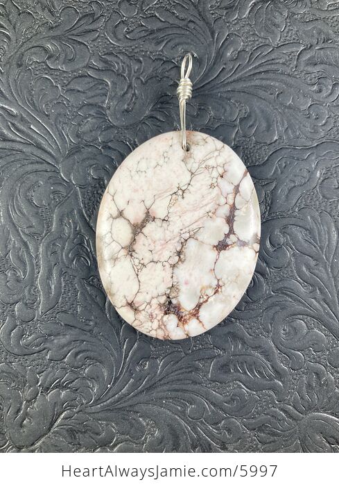 Oval Shaped Pastel Pink Turquoise Stone Jewelry Pendant - #lrmO3dmKu1g-4