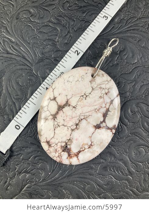 Oval Shaped Pastel Pink Turquoise Stone Jewelry Pendant - #lrmO3dmKu1g-5