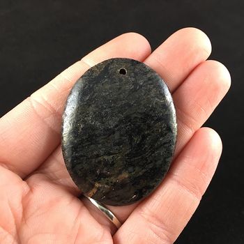 Oval Shaped Pyrite and Black Jasper Stone Jewelry Pendant #KWlwxFZU6pQ