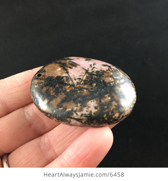 Oval Shaped Rhodonite Stone Jewelry Pendant - #UI81jxSfb2s-4