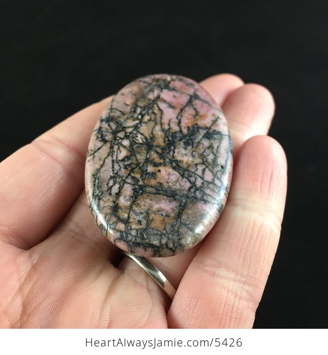 Oval Shaped Rhodonite Stone Jewelry Pendant - #fQhqqkGldP0-7