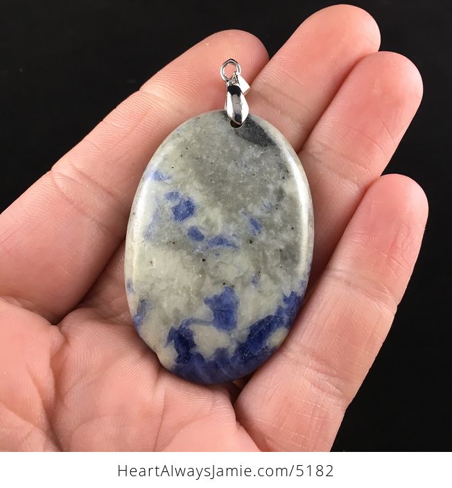 Oval Shaped Sodalite Stone Jewelry Pendant - #sORCNQvNsng-1