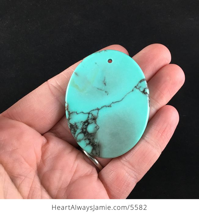 Oval Shaped Turquoise Stone Pendant Jewelry - #yHMZV7ZpUsI-6