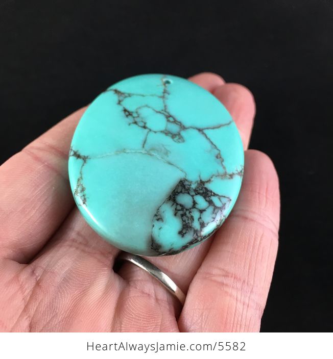 Oval Shaped Turquoise Stone Pendant Jewelry - #yHMZV7ZpUsI-2