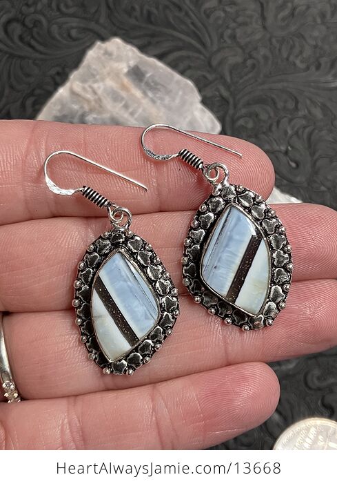 Owyhee Blue Opal Earrings Stone Crystal Jewelry - #QK33qSzbS3M-2