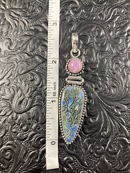 Owyhee Oregon Blue Opal and Moonstone Crystal Stone Jewelry Pendant #TMSfXxLXiZ0