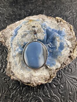 Owyhee Oregon Blue Opal Crystal Stone Jewelry Pendant #KRqGrLFU7K8