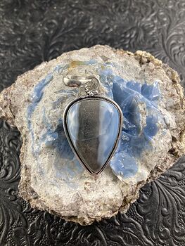 Owyhee Oregon Blue Opal Crystal Stone Jewelry Pendant #LepPxFUkipc
